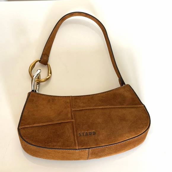 Handbags - Tan Leather suede shoulder bag